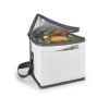 Bolsa Térmica com Bolso Frontal de 9L para Sublimação na Cor Branca/ Cinza– Tamanho 20,5 x 24 x 18,5cm