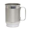 Caneca de Alumínio Brilho com Faixa Fosca para Sublimação ou Adesivo - 600ml