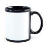 Caneca de Cerâmica para Sublimação Preta com Faixa Branca
