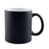 Caneca Mágica em Cerâmica para Sublimação - Preta Fosca