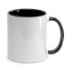 Caneca para Sublimação de Cerâmica Branca com Alça e Interior Preto - 1 Unidade