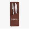 Capa Talher porta faca garfo colher couro Personalizada Nome Foto Marca