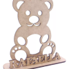 Centro Mesa Urso Mdf Com Nome Personalizado
