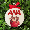 Decoração Enfeite de Natal Nome do Bebê em MDF