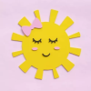 Decoração Para Quarto De Bebê Menina Sol Mdf Pintado