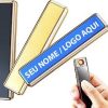 Esqueiro Eletrônico Elétrico Usb Com Botão Anti Vento isqueiro Recarregável Portátil Luxo Personalizado