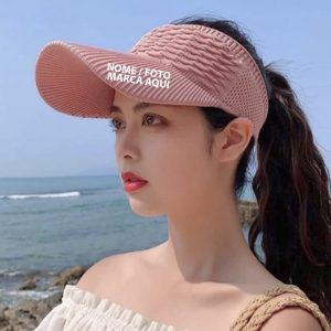 Viseira Chapéu Feminino Ajustável Proteção Solar Boné Praia moda Personalizado