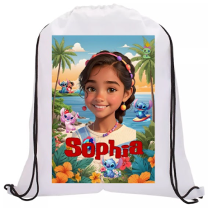Mochila infantil feminina bolsa personalizada dia das crianças personagens desenho