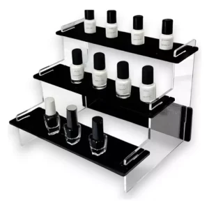Organizador de Esmaltes em Acrílico Escada – Prateleira Compacta e Elegante