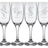 Par De Taças Champanhe Personalizadas Com Iniciais E Data