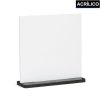 Placa Quadrada de Acrílico Branca com Base de MDF
