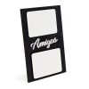 Porta-retrato de MDF Texturizado Preto/ Branco Duplo - Amigos - 20x28cm
