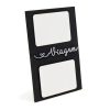Porta Retrato de MDF Texturizado Preto/ Branco Duplo - VIAGEM - 20x28cm