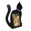 Porta-retrato MDF Texturizado Gatinho Inteiro com Colar de Pedras - 23x24,5cm