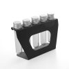 Porta temperos acrilico preto mesa com tubetes condimentos suporte cozinha organizador Personalizado