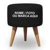 Puff Estofado Redondo Pés Palito madeira Apoio Personalizada  Pufe Personalizado