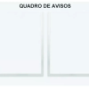 Quadro de aviso e gestão em mdf e acrilico com 2 Displays A4 v