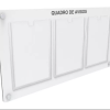 Quadro de aviso e gestão em mdf e acrilico com 3 Displays A4 rr