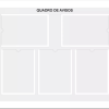 Quadro de aviso e gestão em mdf e acrilico com 5 Displays A4 hv