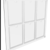 Quadro de aviso e gestão em mdf e acrilico com 6 Displays A4 vr