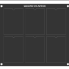 Quadro de aviso gestão em mdf Preto e acrilico com 6 Displays A4 vv
