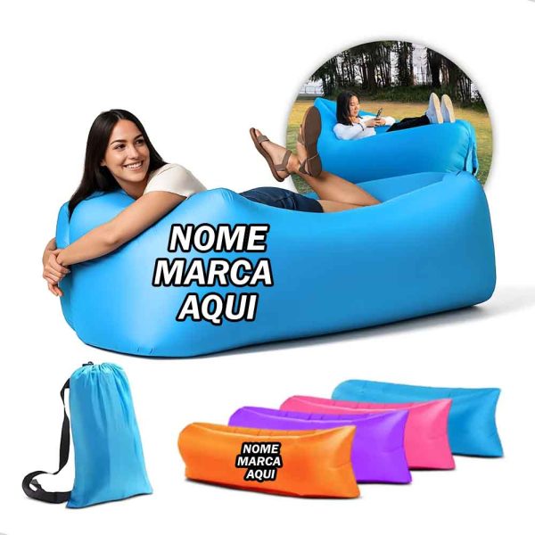 Pufe Puff Sofá Inflável Portátil Praia Colchão Ar Piscina Acampamento Evento Descanso Personalizada Personalizado