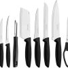 Tramontina JOGO FACAS INOX 10PC PLENUS PRE, Preto