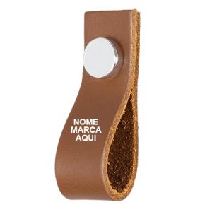 Puxador de couro gaveta armario Personalizado nome marca