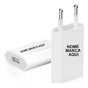 Carregador de celular personalizado nome e marca