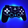 Quadro decorativo controle videogame ps5 de parede mdf led rgb