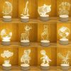Luminaria RGB com base abajur acrilico colorido qualquer desenho modelo personalizado com nome marca logo frase