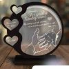 Quadro de mesa porta retrato mdf e acrilico desenhado laser personalizado com nome marca logo frase foto