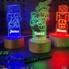 Luminaria Abajur RGB Roblox Minecraft e outros colorido acende luz