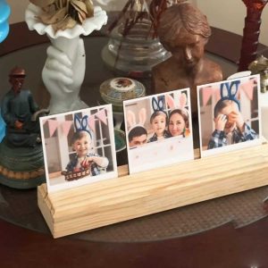 Quadro de mesa porta retrato personalizado com foto nome marca logo frase