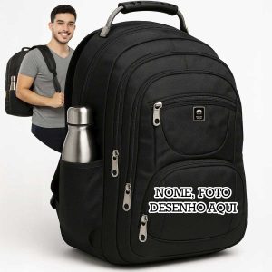 Mochila Personalizada com nome foto marca frase