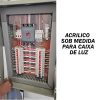Acrilico sob medida para caixa de luz quadro de energia proteção eletricidade fios choque Personalizado com nome marca