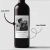 Adesivo para garrafa de vinho Personalizada com nome marca logotipo empresa foto arte frase personalizada