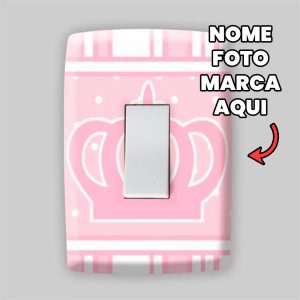 Adesivo para tomada e interruptor Personalizado com nome marca logotipo empresa foto arte frase personalizada