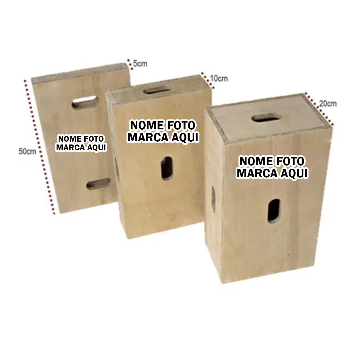 Apple Box 3 Tabelas Personalizada Caixa de madeira estudio fotografico foto com nome marca logotipo empresa foto