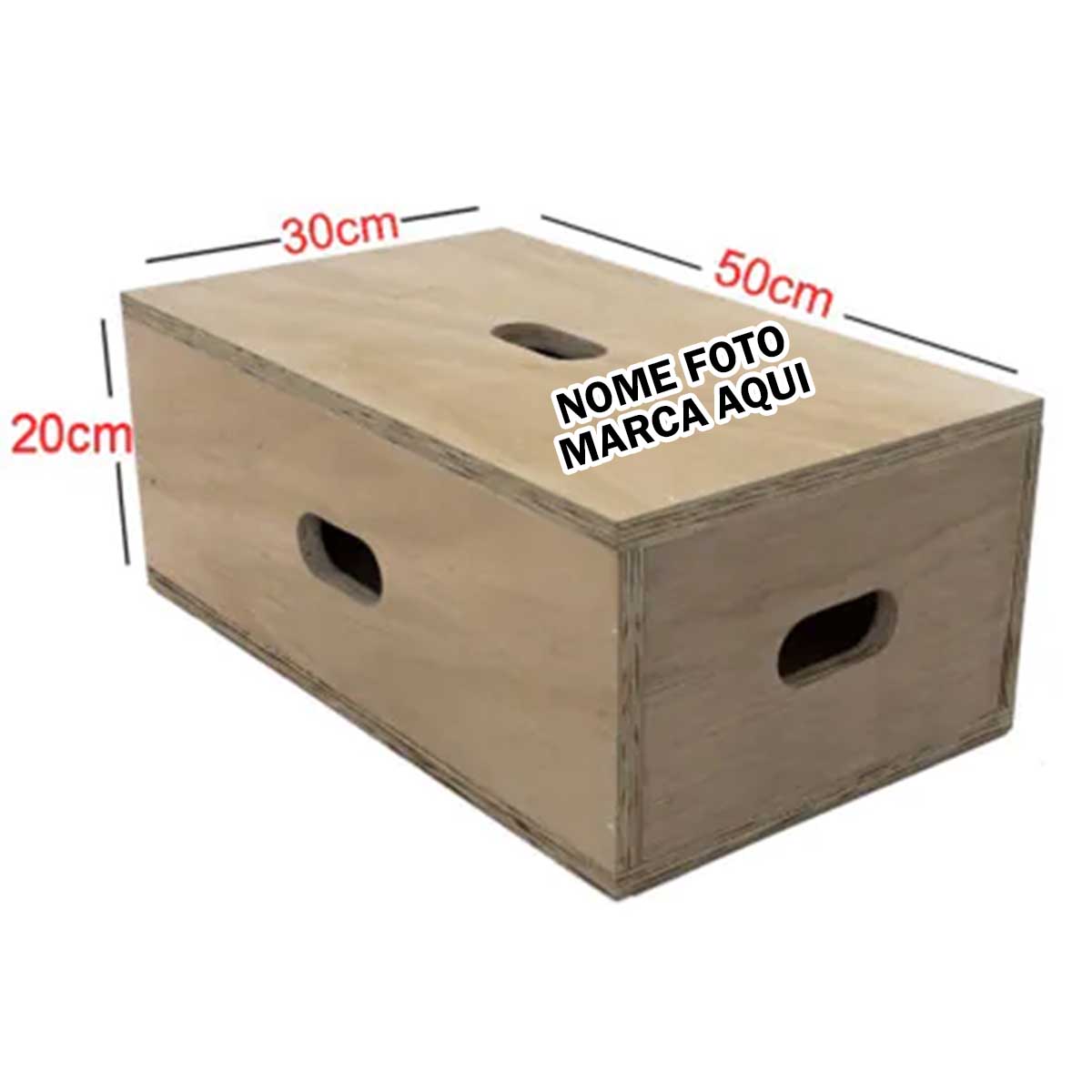 Apple Box Tabela 3T Personalizada Caixa de madeira estudio com nome marca logotipo empresa foto arte frase personalizada