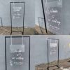 Arco de casamento placa de acrilico fachada recepção com cavalete ferro Personalizado nome marca logo foto arte frase