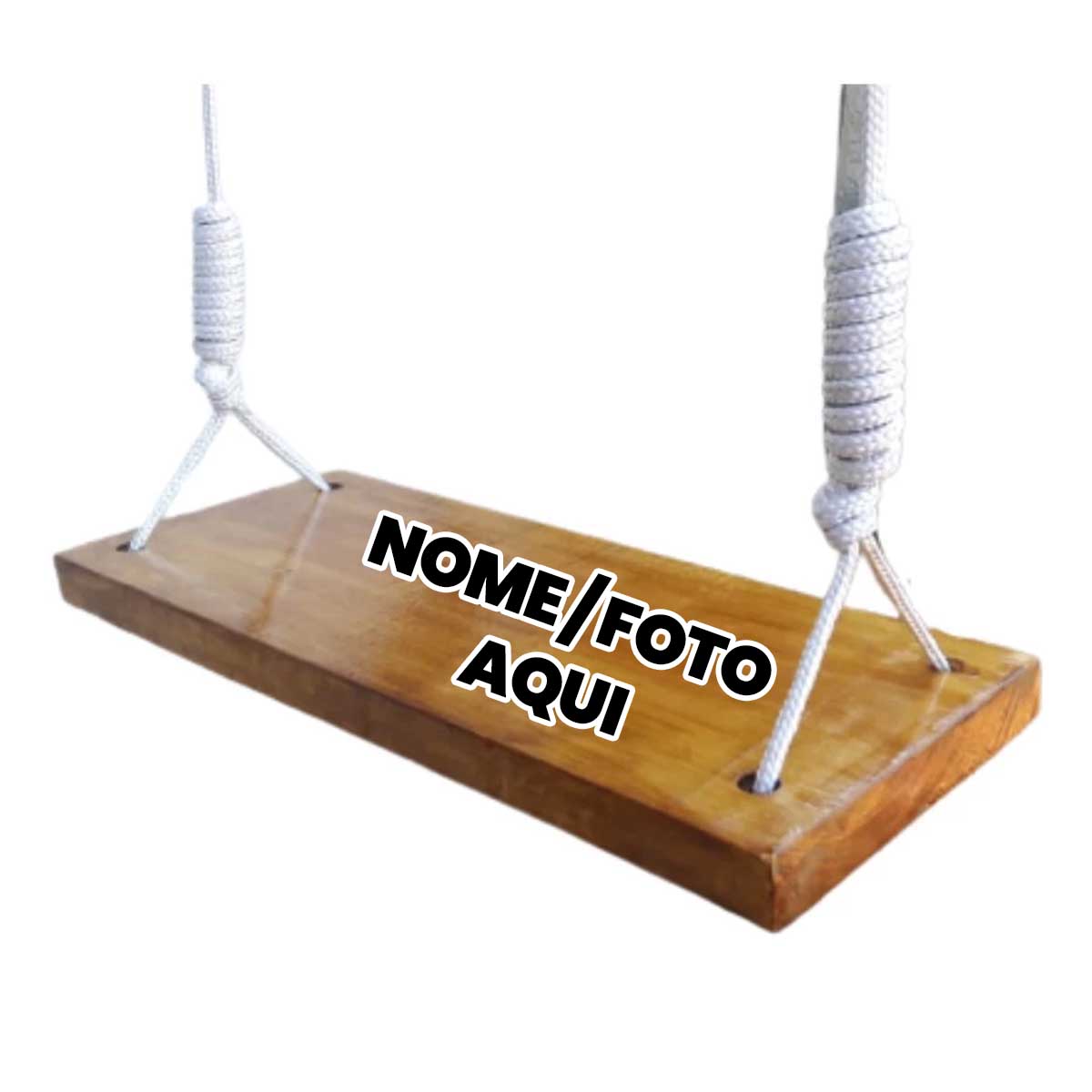 Balanço Personalizado de madeira com nome marca logotipo empresa foto arte frase personalizada