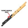 Baqueta Vassourinha bambu Personalizada com nome marca logotipo empresa foto arte frase personalizada
