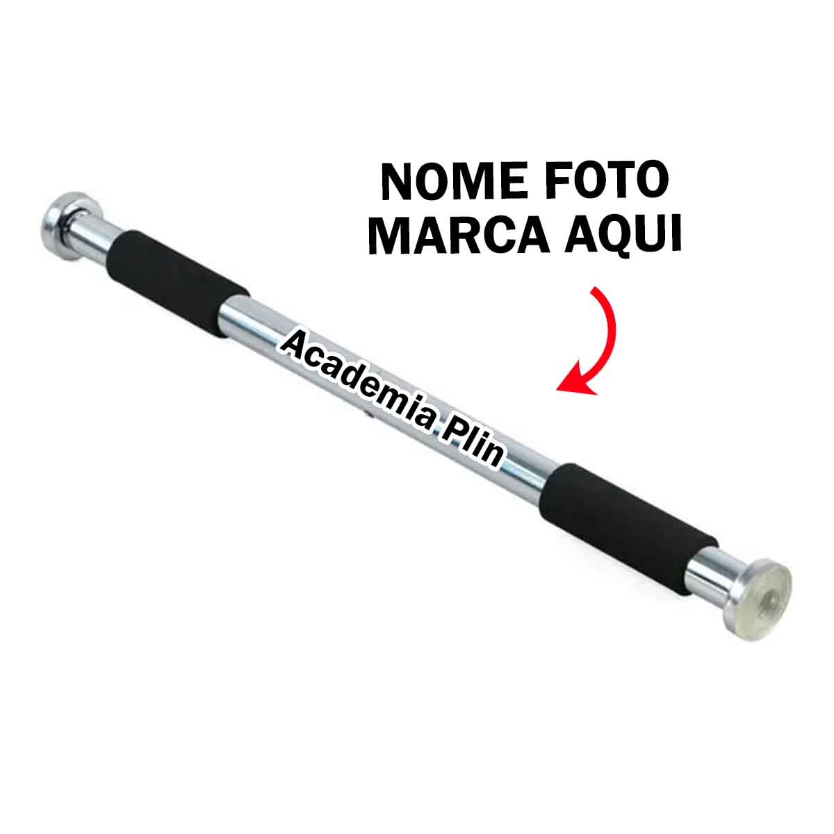 Barra De Porta Ajustável Flexão Fixa Ajustável Musculação Personalizado com nome marca logotipo empresa foto arte frase