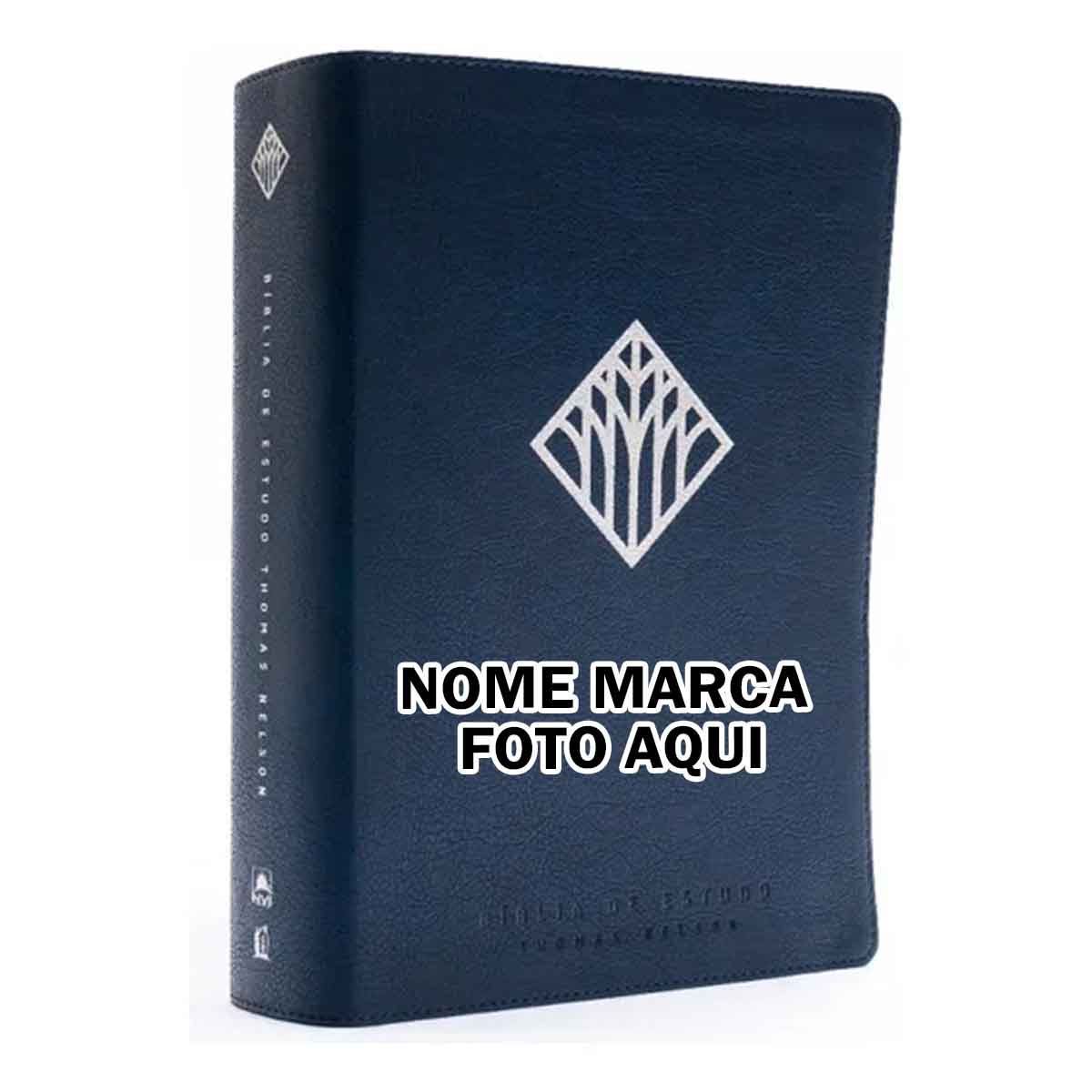 Bíblia De Estudo Thomas Nelson Personalizado com nome marca logotipo empresa foto arte frase personalizada