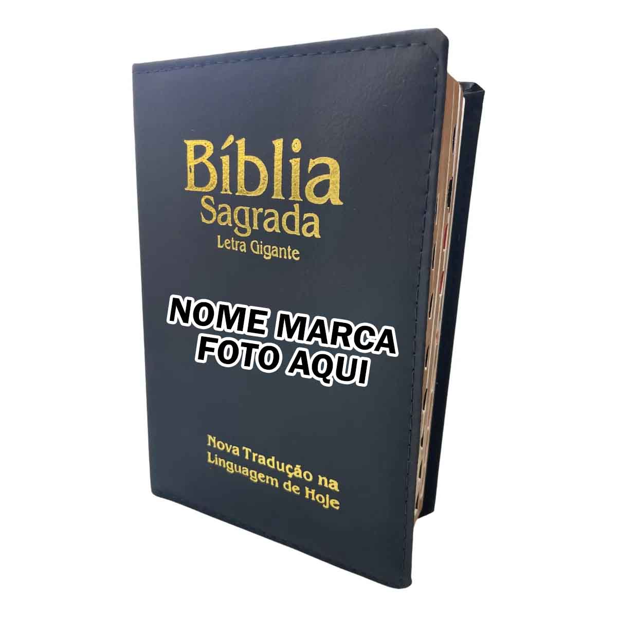 Biblia sagrada ersonalizada com nome marca logotipo empresa foto arte frase personalizado