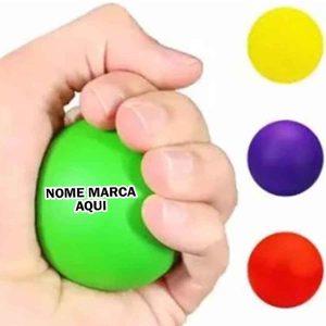 Bola Bolinha Anti Stress Lisa Fisioterapia Massageadora Personalizado com nome marca logotipo empresa foto arte frase