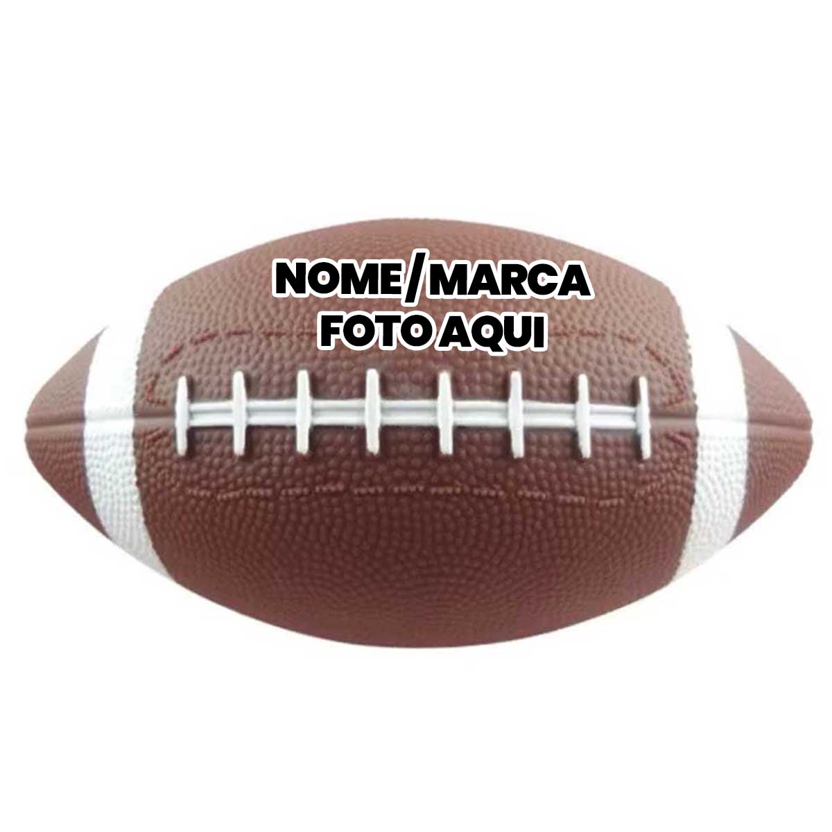 Bola de futebol americano Personalizado com nome marca logotipo empresa foto arte frase personalizada6
