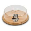 Boleira de madeira bambu Personalizado com nome marca logotipo empresa bolo foto arte frase personalizada