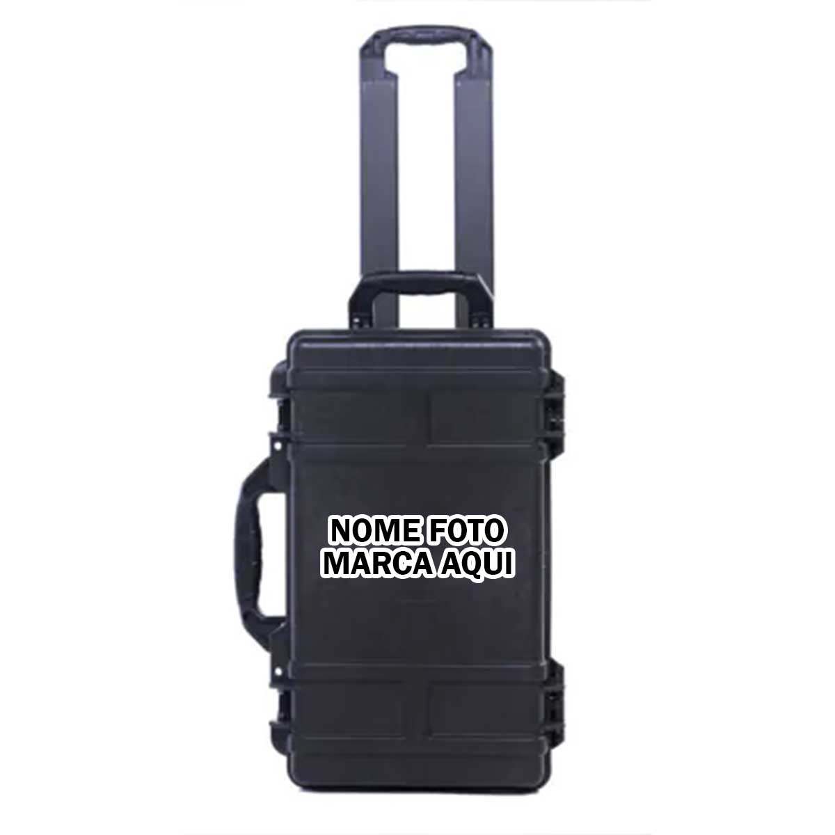 Bolsa Case rigida Personalizada com nome marca logotipo empresa foto arte frase pelicam personalizada tsunami broadcast